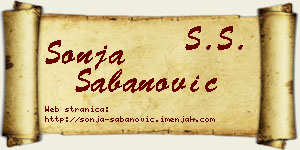 Sonja Šabanović vizit kartica